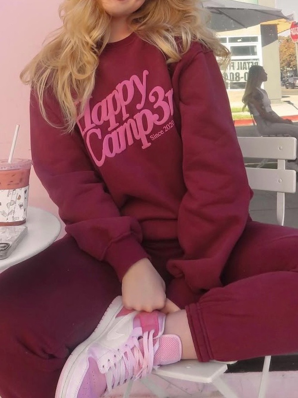 Burgundy Women's Crew Neck Sweater